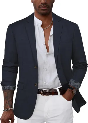 GRACE KARIN Men's Casual Blazer Suit Jackets 2 Button Lightweight Sport Coats