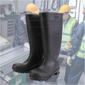 HAIXHX Anti-electrocution Dielectric Boots, 20 KV PVC Tall Safety Protective Footwear Non-Slip, Safety Aids for Electrical Work with Anti-Smashing Puncture-Proof(46)