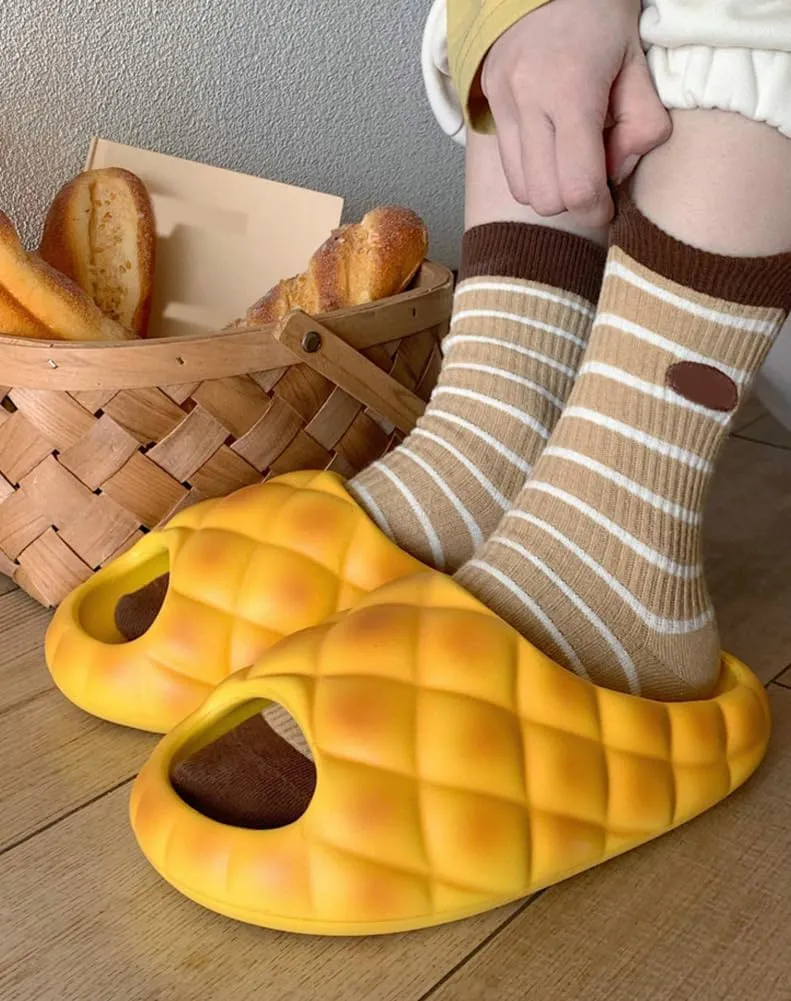 Halemet Cartoon Bread Sandals for Women 2025 Platform Sandals with Arch Support Comfort House Slides for Summer Outdoor 2025