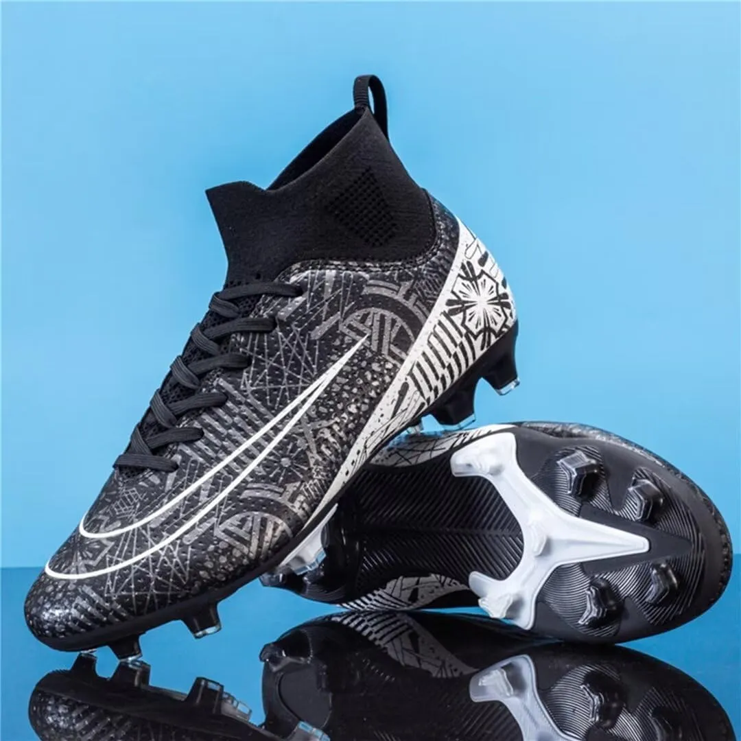 High-Top Soccer Cleats for Mens Womens Football Boots Youth Lightweight Professional Soccer Shoes Firm Ground