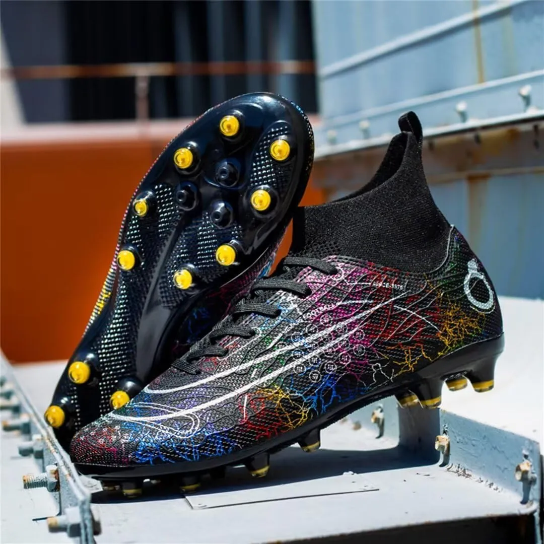 High-Top Soccer Cleats for Mens Womens Football Boots Youth Lightweight Professional Soccer Shoes Firm Ground