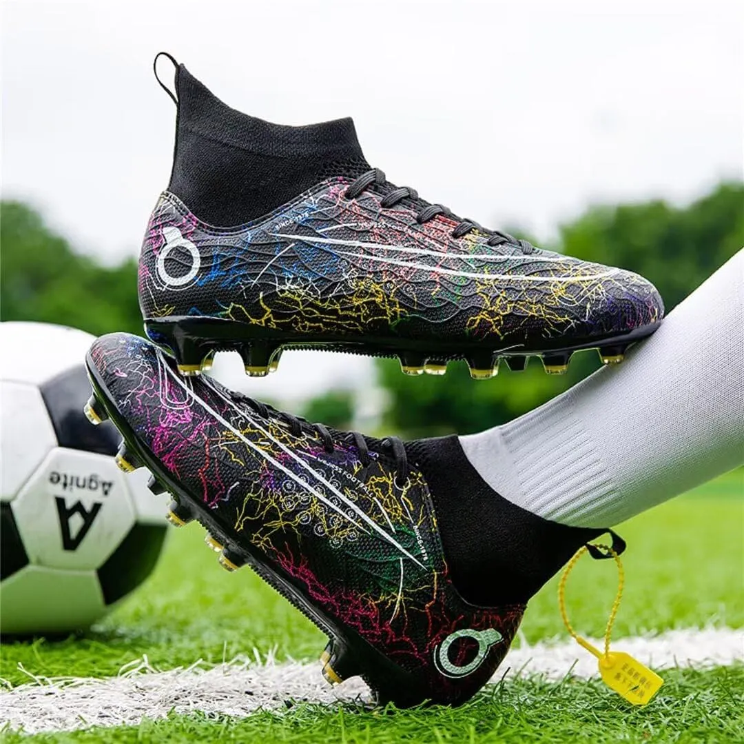 High-Top Soccer Cleats for Mens Womens Football Boots Youth Lightweight Professional Soccer Shoes Firm Ground