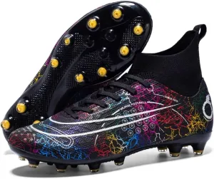 High-Top Soccer Cleats for Mens Womens Football Boots Youth Lightweight Professional Soccer Shoes Firm Ground