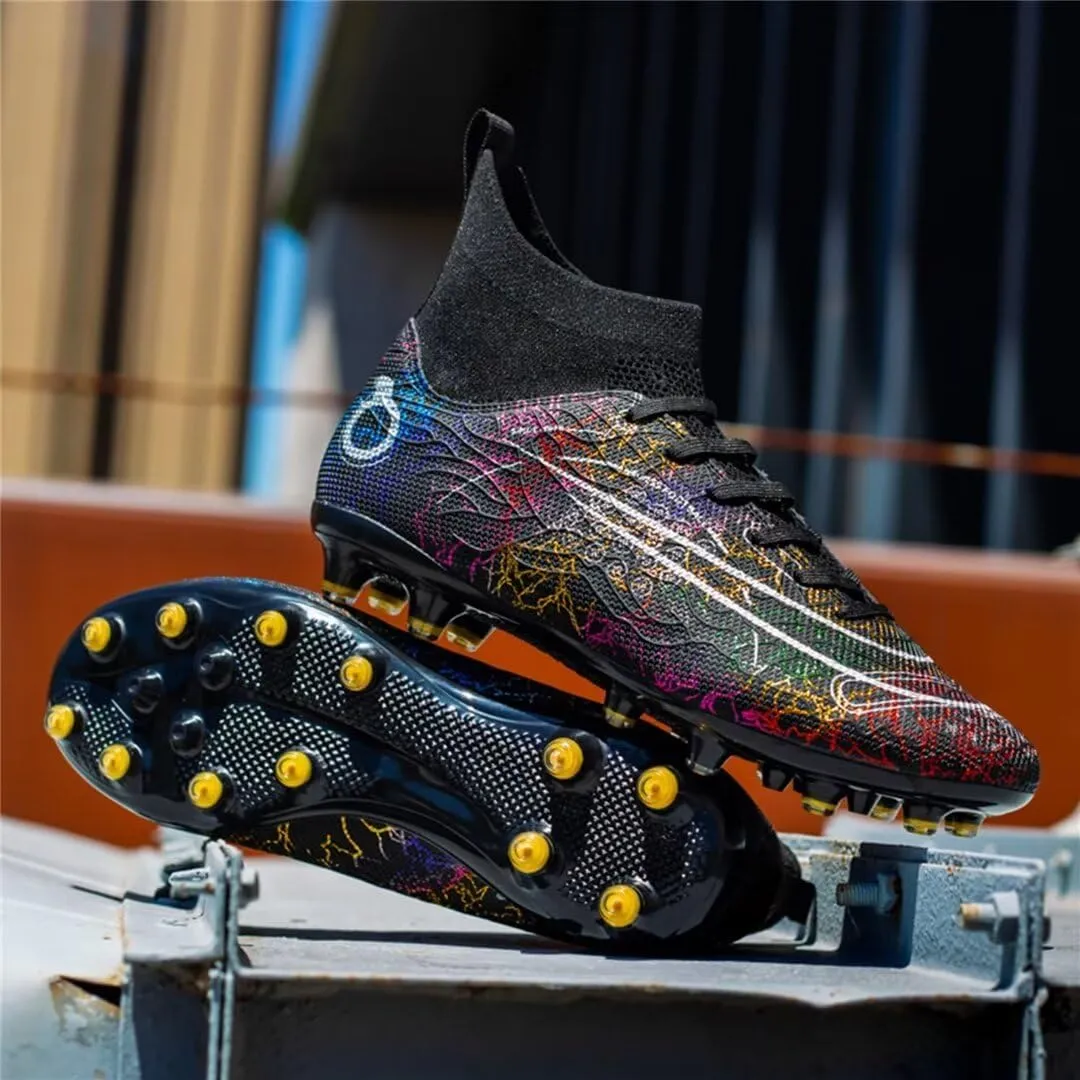 High-Top Soccer Cleats for Mens Womens Football Boots Youth Lightweight Professional Soccer Shoes Firm Ground