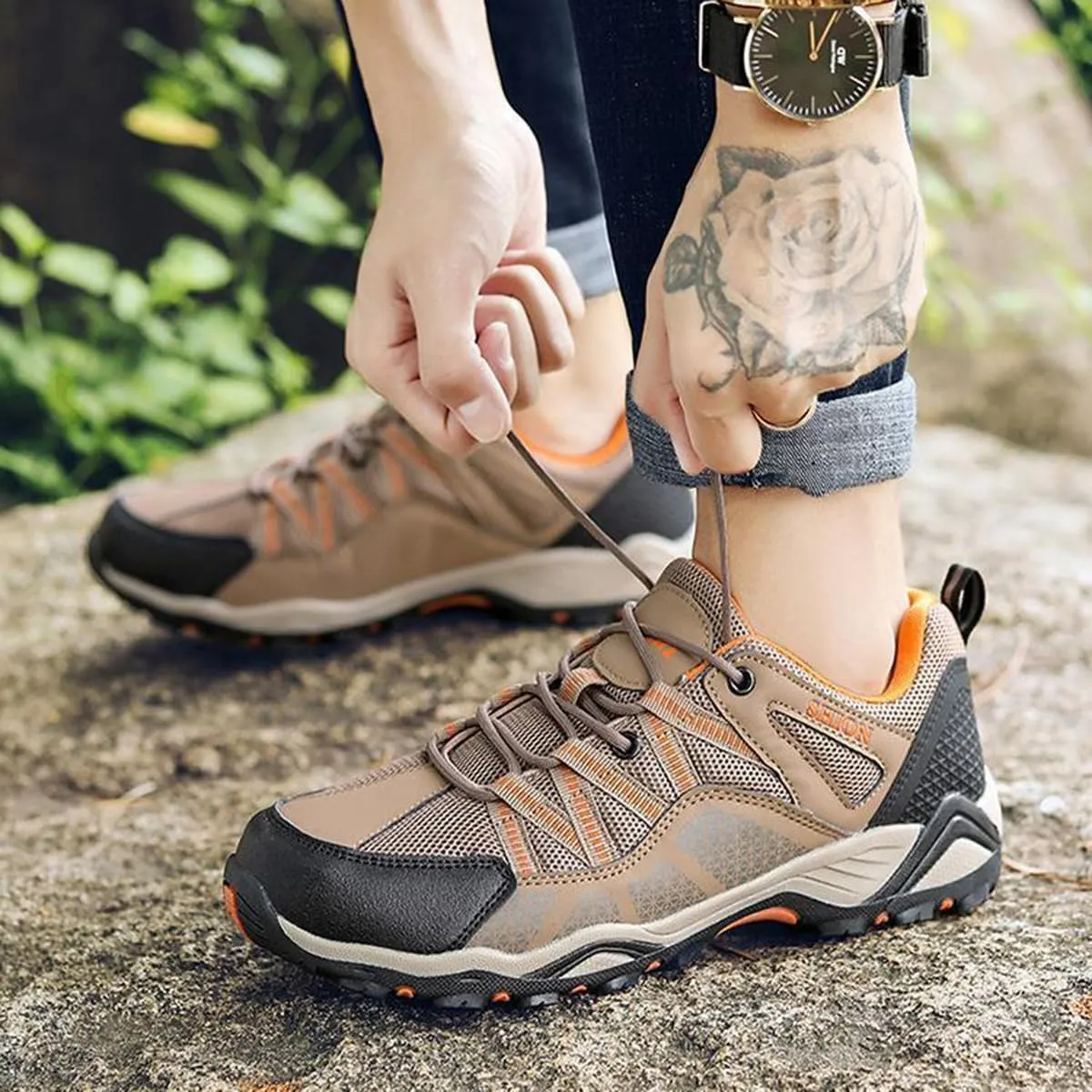 Hiking Shoes Mens Waterproof Mountain Trekking Shoes Women Breathable Walking Shoes Outdoor Sports Winter Boots