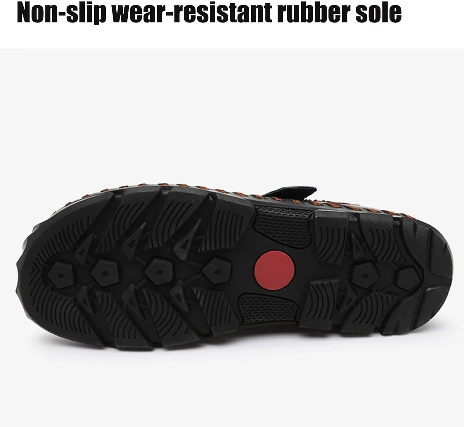 HNVAVQ Men's Sport Sandals Closed Toe Breathable Summer Fisherman Beach Shoes Leather Sandals