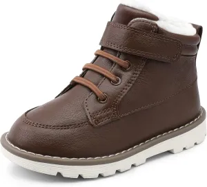 HOMEHOT Boys Fashion Boots High Top Sneakers Faux Leather (toddller/littile kids)