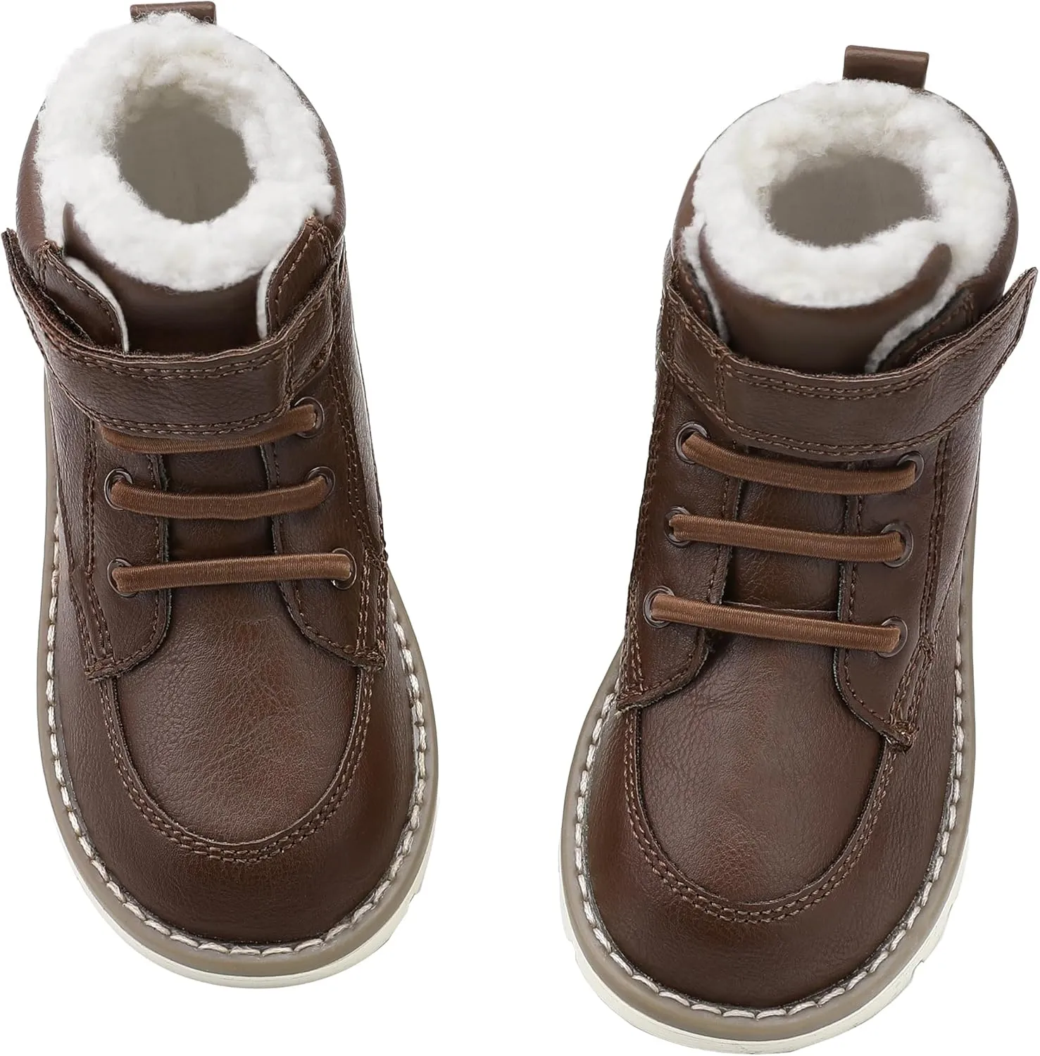 HOMEHOT Boys Fashion Boots High Top Sneakers Faux Leather (toddller/littile kids)