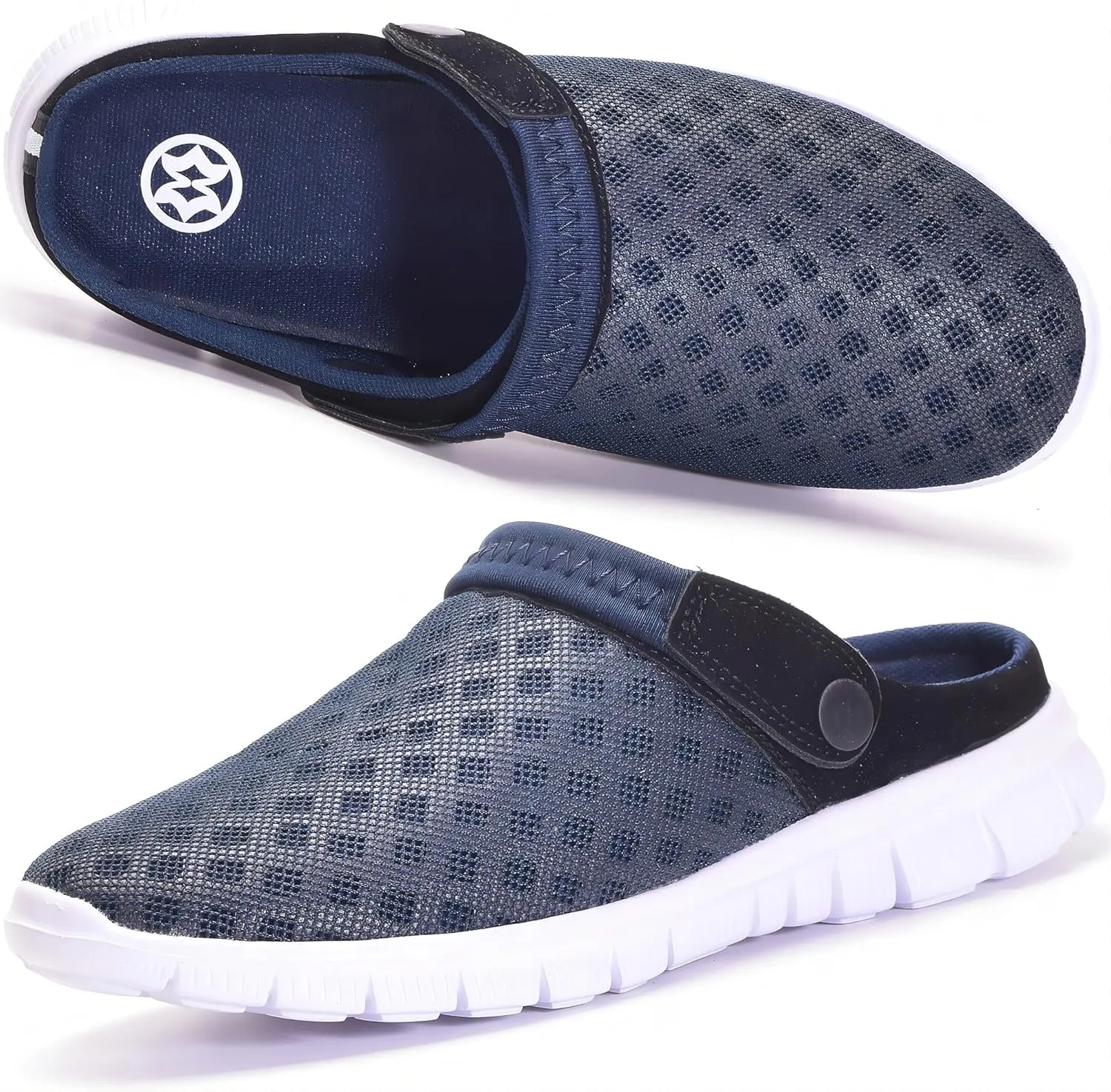Hsyooes Mens Womens Mules & Clogs Garden Shoes Summer Breathable Mesh Slippers Non-Slip Outdoor Beach Sandals Unisex