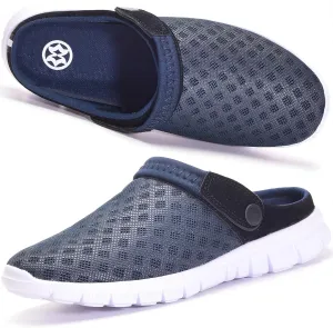 Hsyooes Mens Womens Mules & Clogs Garden Shoes Summer Breathable Mesh Slippers Non-Slip Outdoor Beach Sandals Unisex