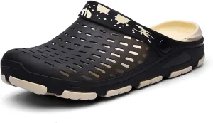 HYDLONGR Men's Women's Comfortable Non-Slip Garden Sandals Quick-Qrying Beach Slippers Breathable Clogs Shoes