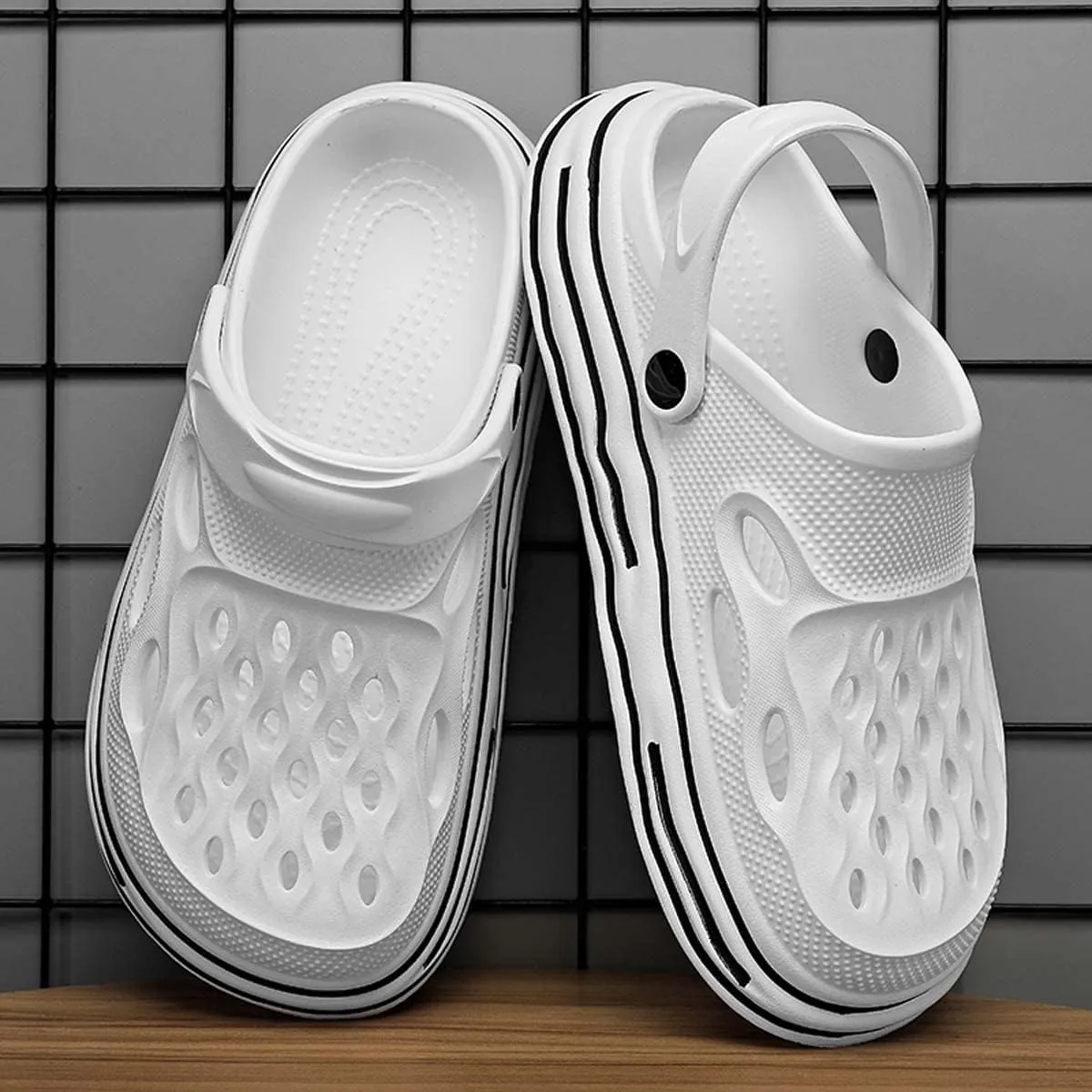HYDLONGR Men's Women's Summer Lightweight Breathable Garden Shoes Hole Sandals Clogs Shoes