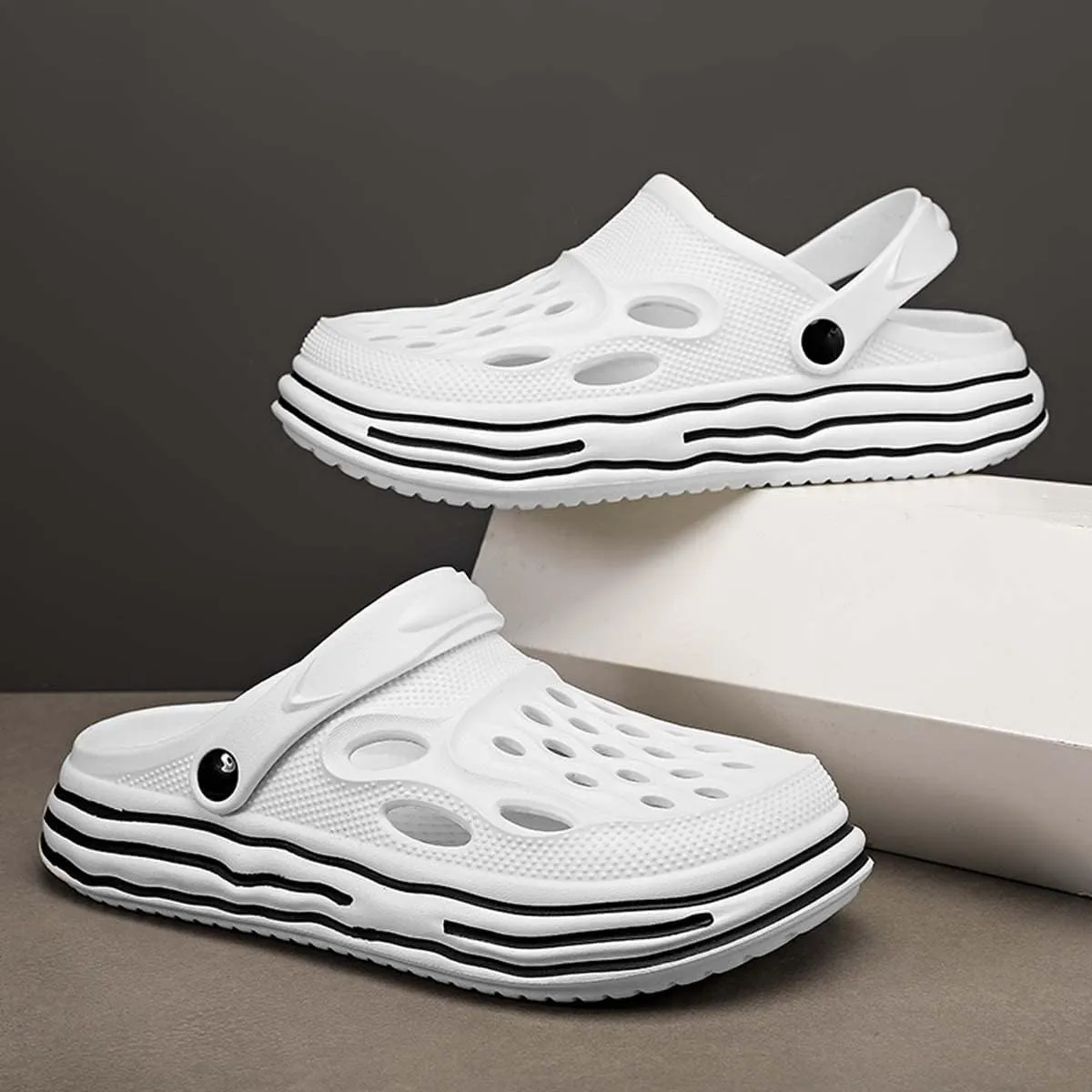 HYDLONGR Men's Women's Summer Lightweight Breathable Garden Shoes Hole Sandals Clogs Shoes
