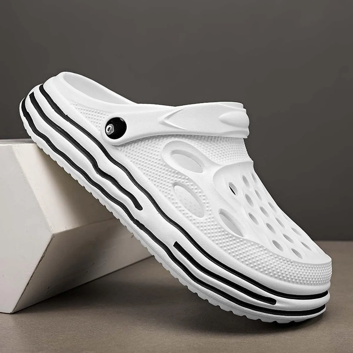 HYDLONGR Men's Women's Summer Lightweight Breathable Garden Shoes Hole Sandals Clogs Shoes