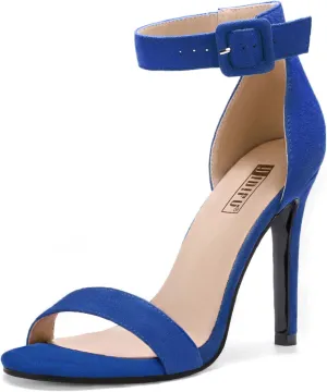 IDIFU Women's High Heels for Women Dressy Stiletto Heels Open Toe Heels Ankle Strap Heeled Sandals for Women on Wedding Party Homecoming