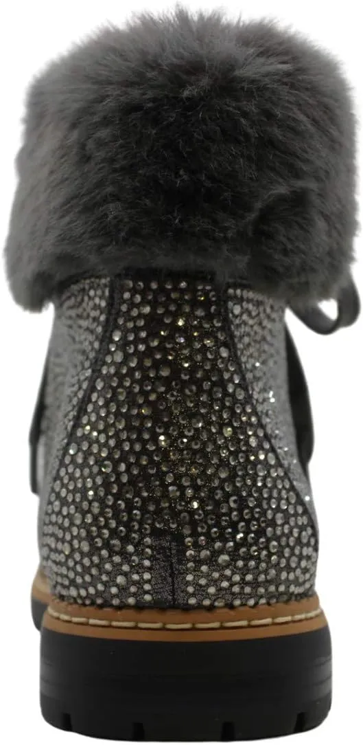 INC Womens Pravale 3 Embellished Textured Lace-Up Boot