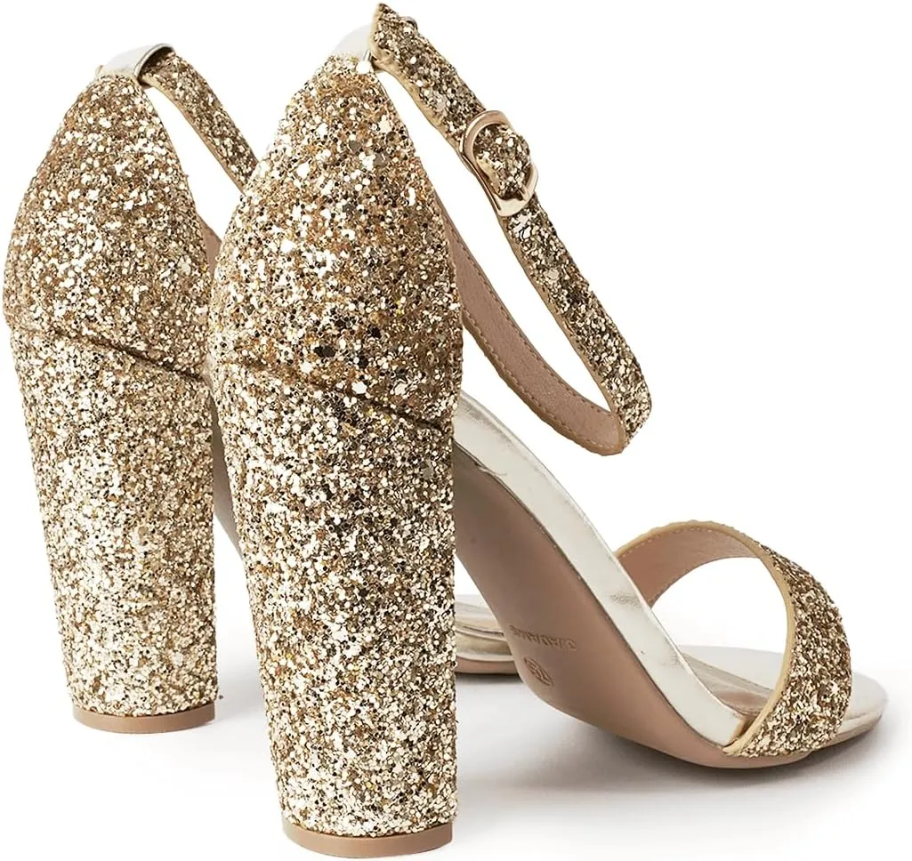 J. Adams Shirley Heels for Women - Ankle Strap High Heel Dressy Sandals