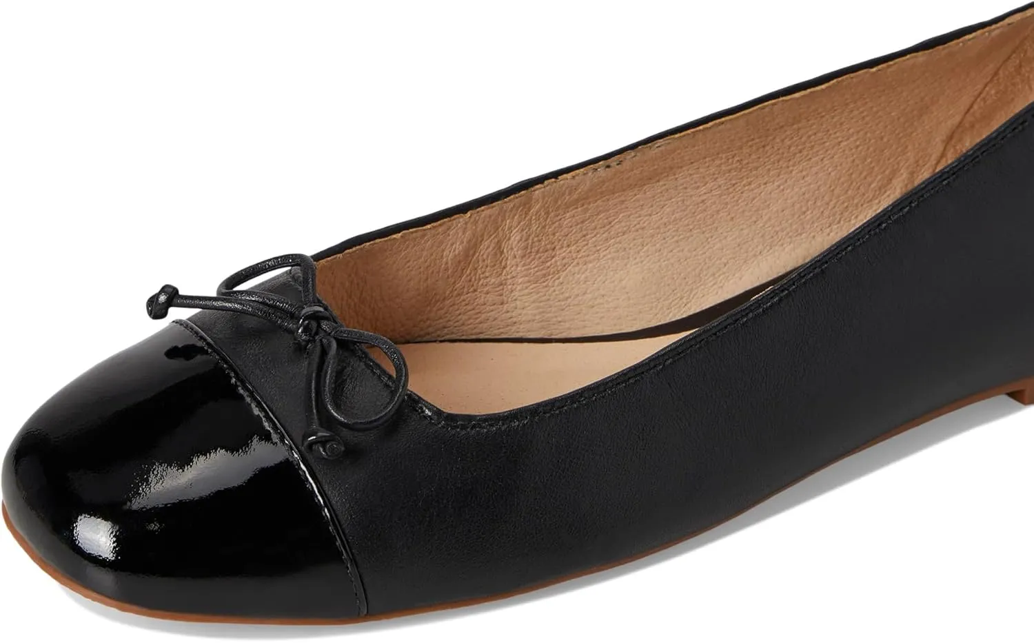 Jack Rogers Women's Kenlyn Cap Toe Ballet-Leather/Patent Flat
