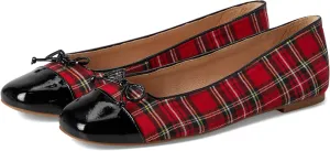 Jack Rogers Women's Kenlyn Cap Toe Ballet-Plaid/Patent Flat