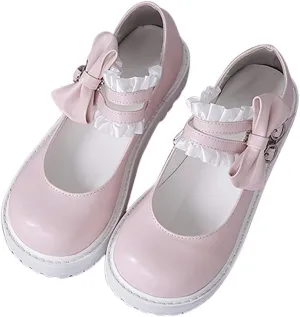 Japanese Sweet Lolita Flat Shoes Maid Cosplay Mary Jane Shoes