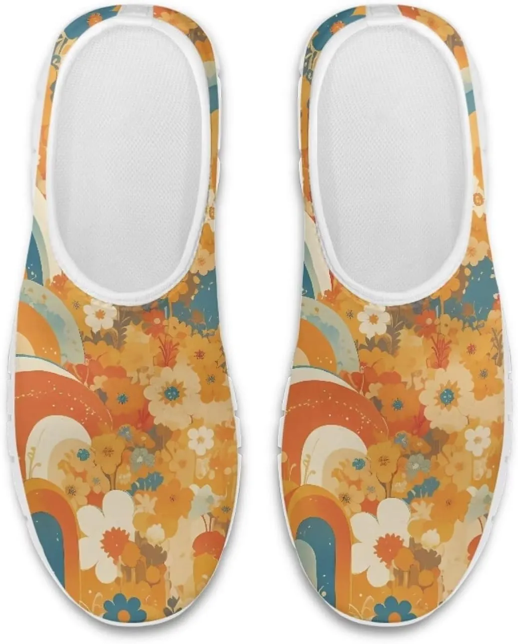 Jeiento Boho Blossom Womens Casual Loafer Slip On Lightweight Comfort Travel Walking Flats Shoes