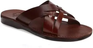 Jesse - Leather Woven Strap Sandal - Mens Sandals