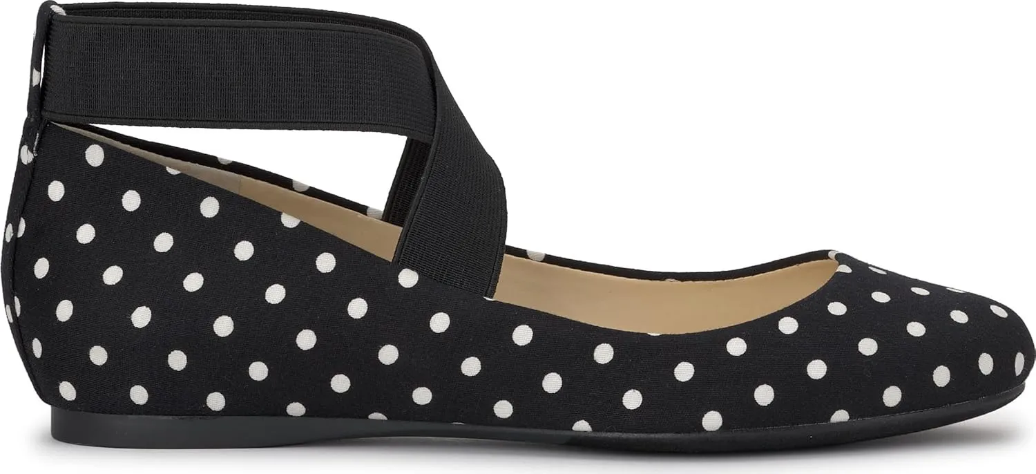 Jessica Simpson Mandayss Women's Pull-On Criss-Cross Ankle Ballet Flats Shoes