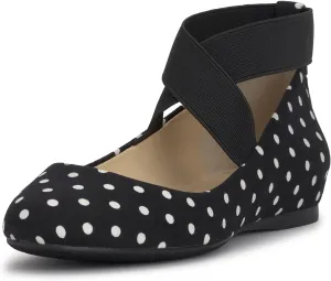 Jessica Simpson Mandayss Women's Pull-On Criss-Cross Ankle Ballet Flats Shoes