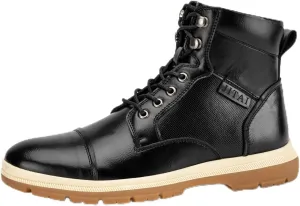 JITAI Men's Dress Oxfords Lace-Up Boots, Comfortable Casual Hiking Winter Work Shoes with Rubber Sole