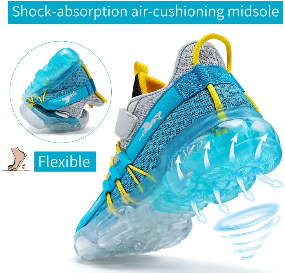 JMFCHI Boys Girls Kids' Sneakers Knitted Mesh Sports Shoes Breathable Lightweight Running Shoes for Kids Fashion Athletic Casual Shoes