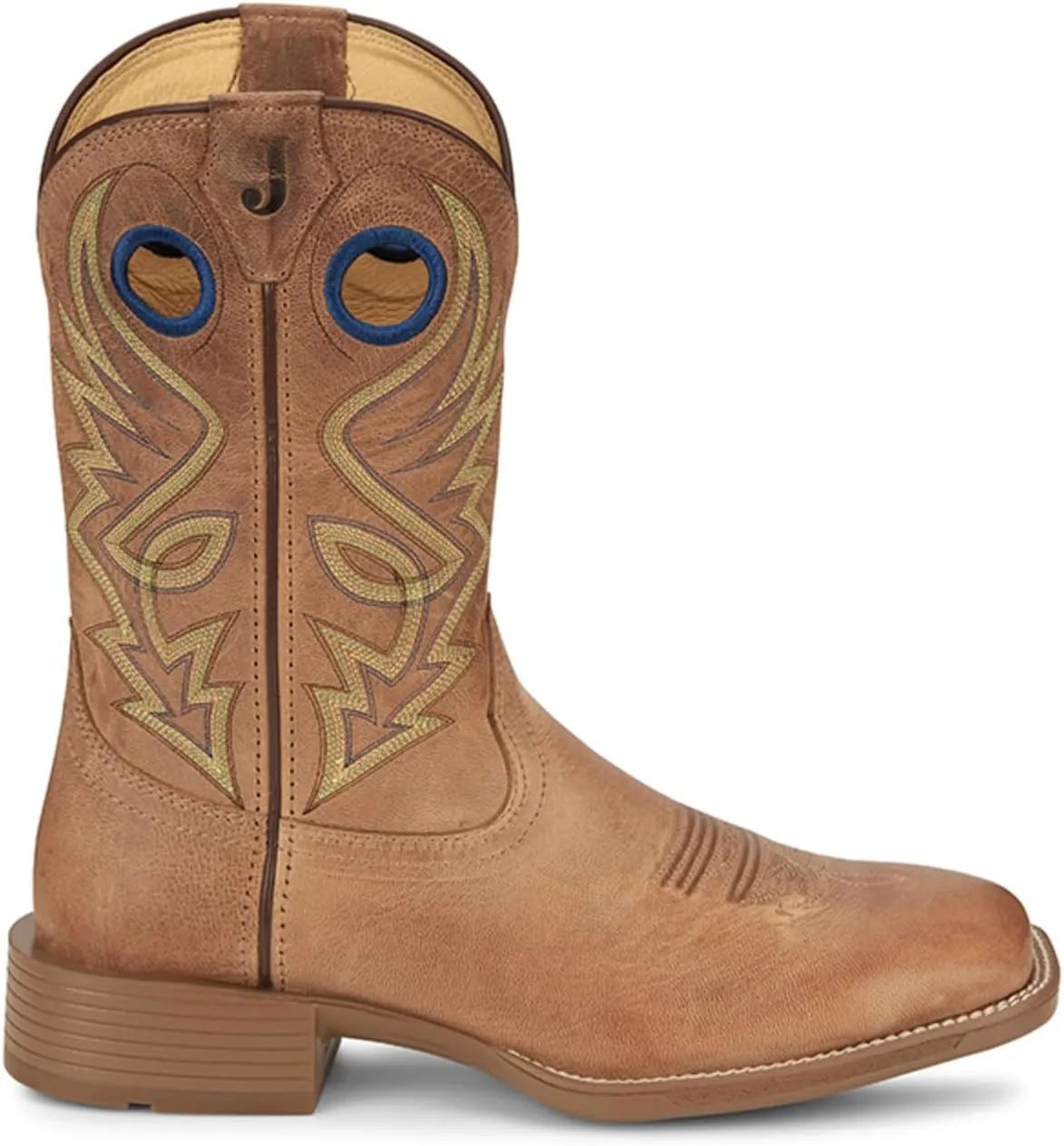Justin Pickett 11" Western Men's Boots - Durable Leather Cowboy Footwear, Classic Style for Rodeo & Ranch, Comfortable Fit