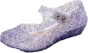 Kawai Peach Girls' Cute Sparkle Sandals Fancy Dress Up Jelly Party Dancing Cosplay Shoes