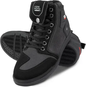 KEMIMOTO Motorcycle Shoes with Thick Heel Protective Gear Casual Anti-slip Street Motorcycle Riding Boots for Men