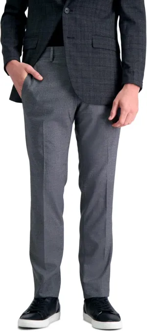Kenneth Cole REACTION mens Slim Fit Flat Front Stretch Urban Heather Dress Pants, Medium Grey, 34W x 30L US