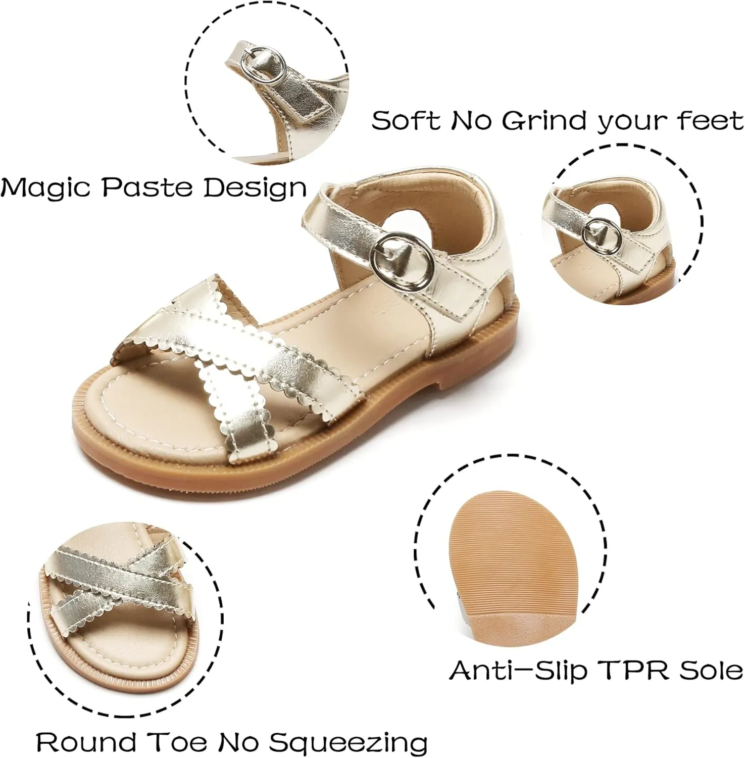 Kiderence Toddler Girls Sandals Little Girls Kids Shoes Girls Sandals Toddler
