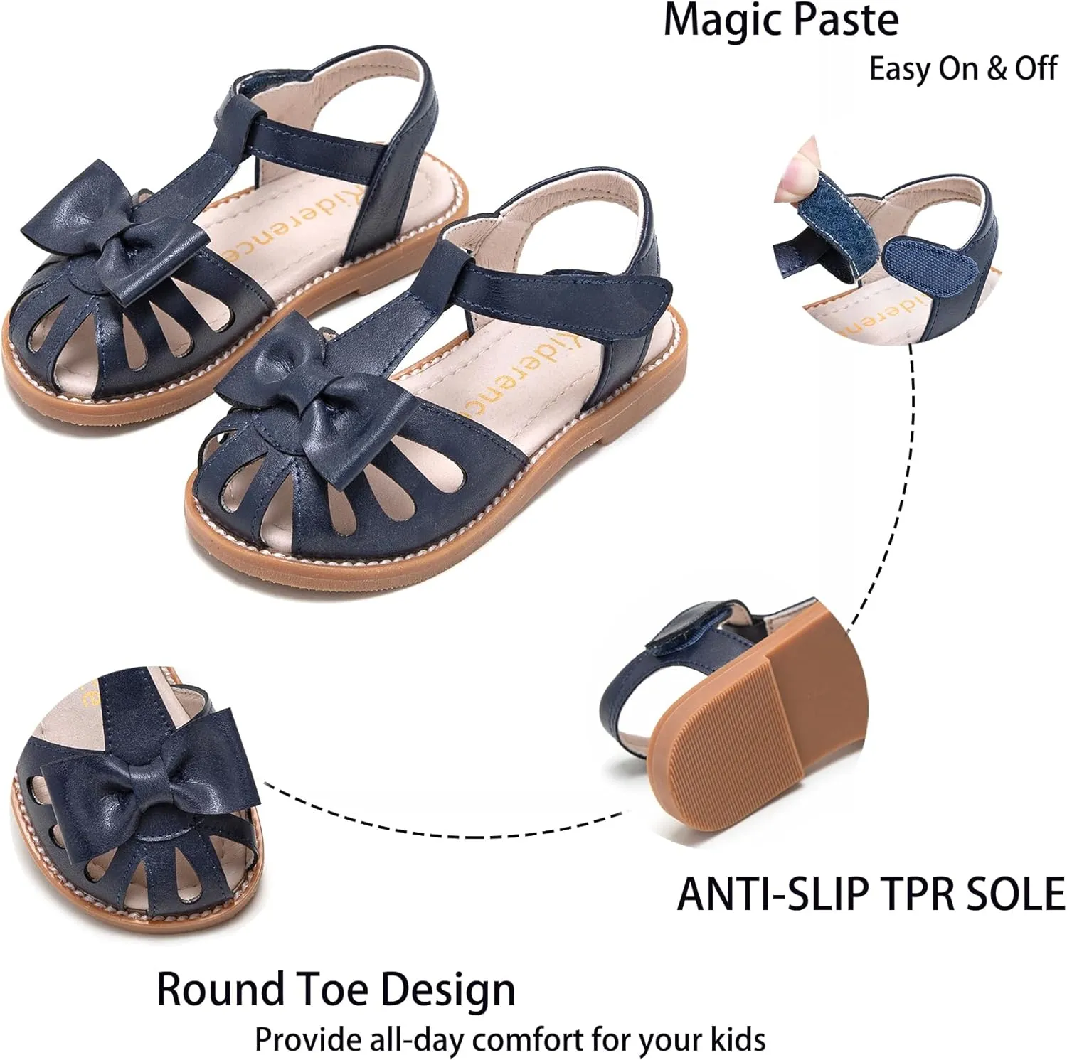 Kiderence Toddler Girls Sandals Little Girls Kids Summer Shoes Toddler Sandals