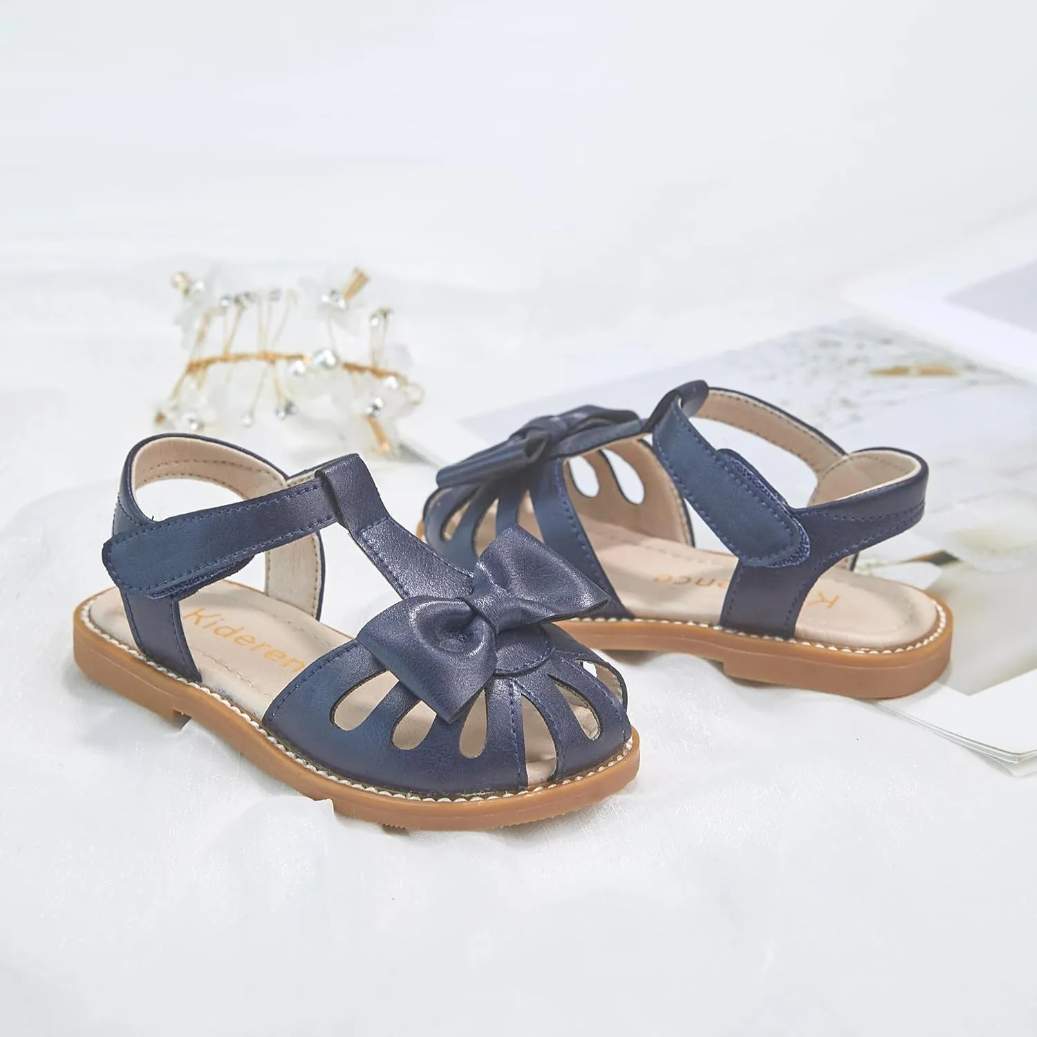 Kiderence Toddler Girls Sandals Little Girls Kids Summer Shoes Toddler Sandals