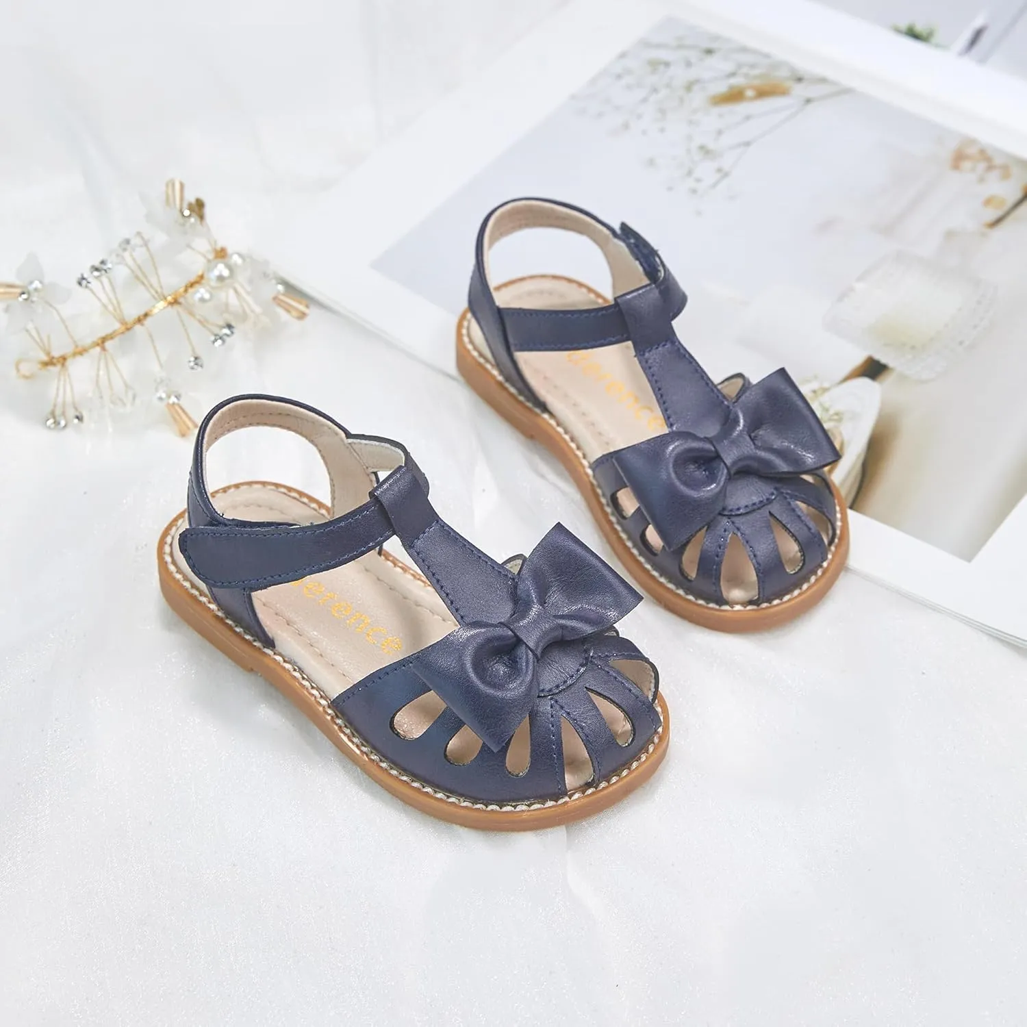 Kiderence Toddler Girls Sandals Little Girls Kids Summer Shoes Toddler Sandals