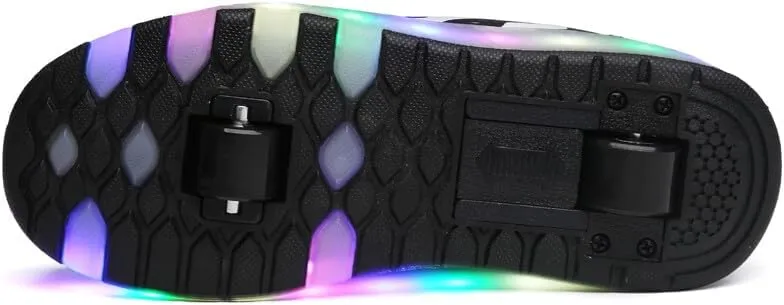 Kids Roller Shoes with Two-Wheeled Roller Skateshoes Sport Shoes USB Charging Luminous Shoes