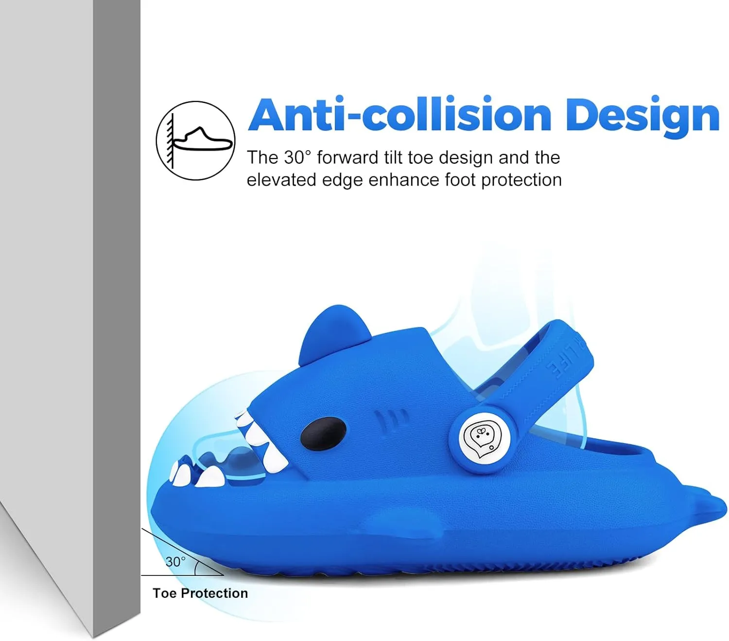 Kids Shark Slides丨Pillow Shower Sandals Quick Dry Slippers丨Toddler Boys Girls Comfy Cloud Slides丨Summer Non-Slip Thick Sole Beach Pool shoes