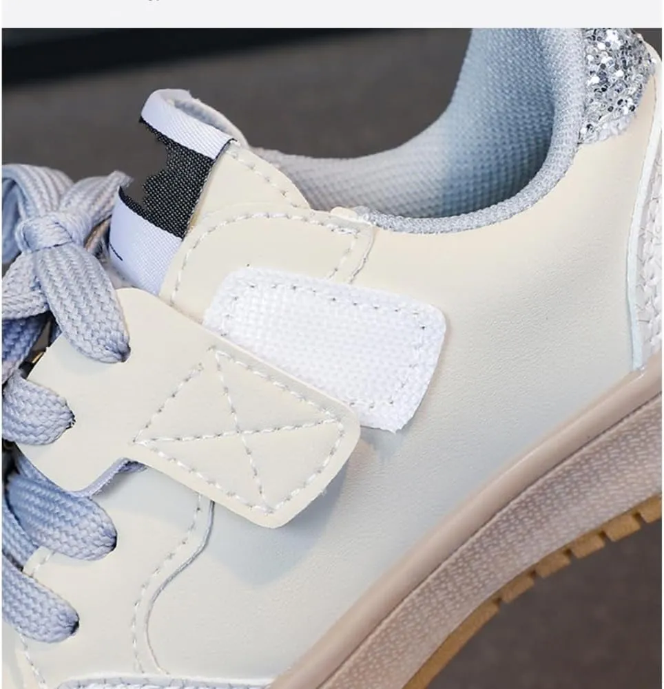 Kids Sparkle Star Sneakers Casual Sports Running Shoes for Girls Boys