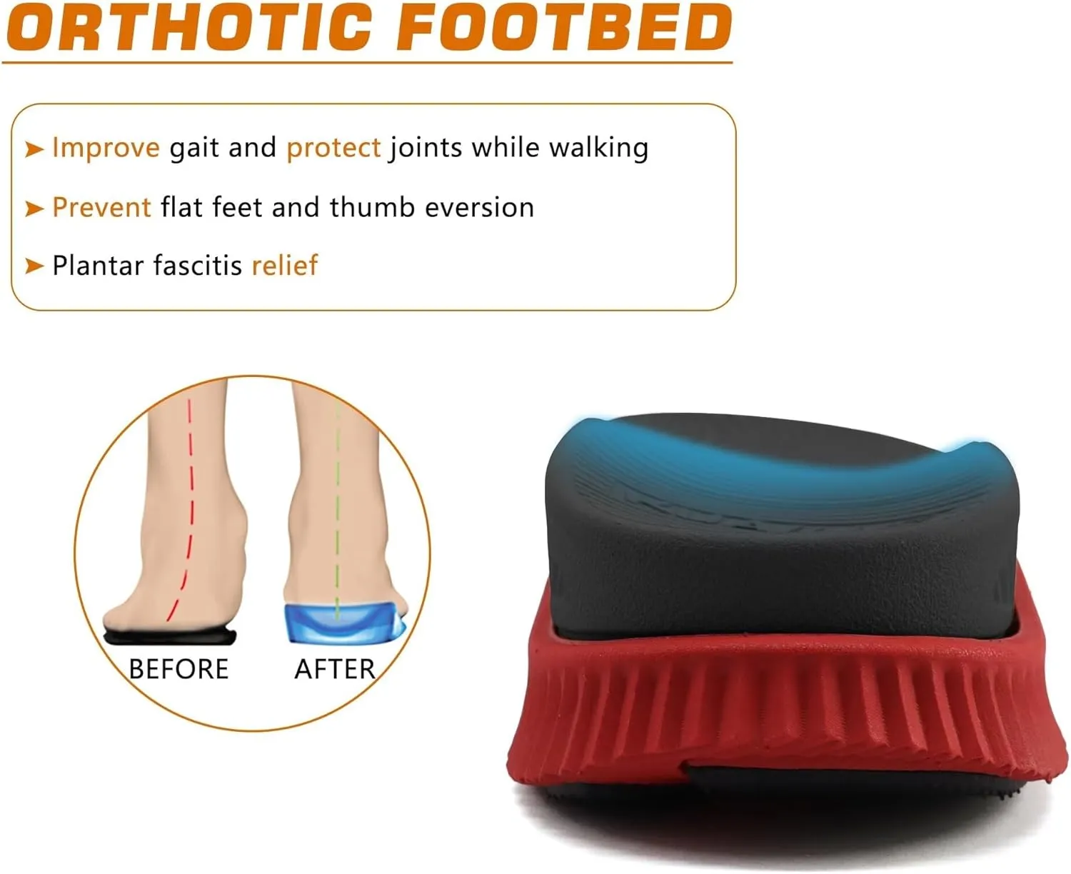 KuaiLu Mens Hiking Sandals with Arch Support Orthopedic Walking Recovery Sandals for Plantar Fasciitis Open Toe Summer Athletic Sport Comfortable Cushion Breathable Outdoor Water Sandals Size7-13
