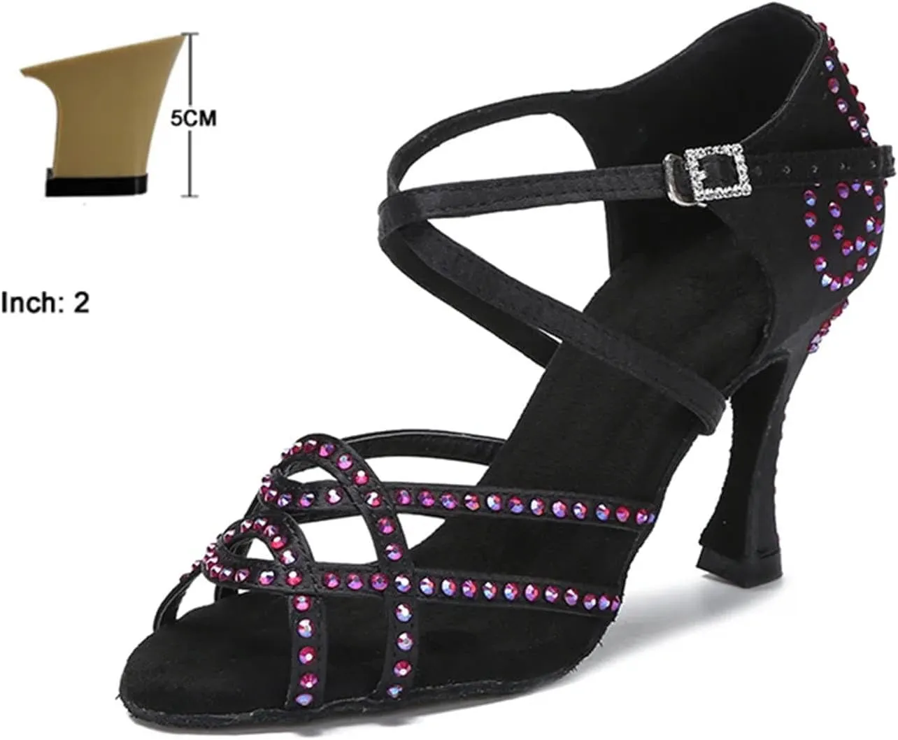Ladies Ruby-Toned Latex Heels - Flexible Soles with Satin Ribbons for Red Carpet Nights (8CM/3.15")