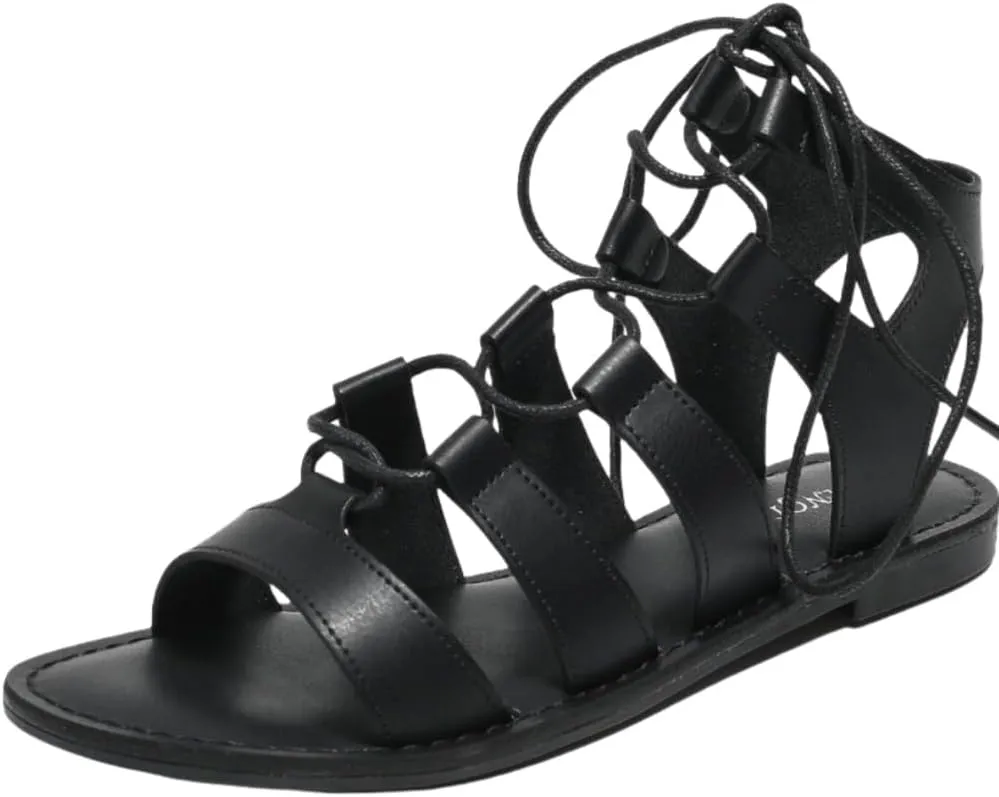 Ladies' spring and summer, lace-up, outdoor casual flat shoes, comfortable - lightweight - fashionable Roman sandals