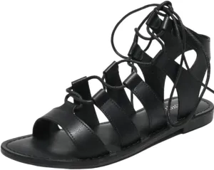 Ladies' spring and summer, lace-up, outdoor casual flat shoes, comfortable - lightweight - fashionable Roman sandals
