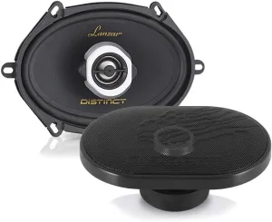 Lanzar 2-Way Universal Car Stereo Speakers - 200W 5” x 7” / 6” x 8” Universal OEM Quick Replacement Component Speakers Vehicle Door/Side Panel Mount Compatible, Pro Audio Car Speakers DCT5.72 (Pair)