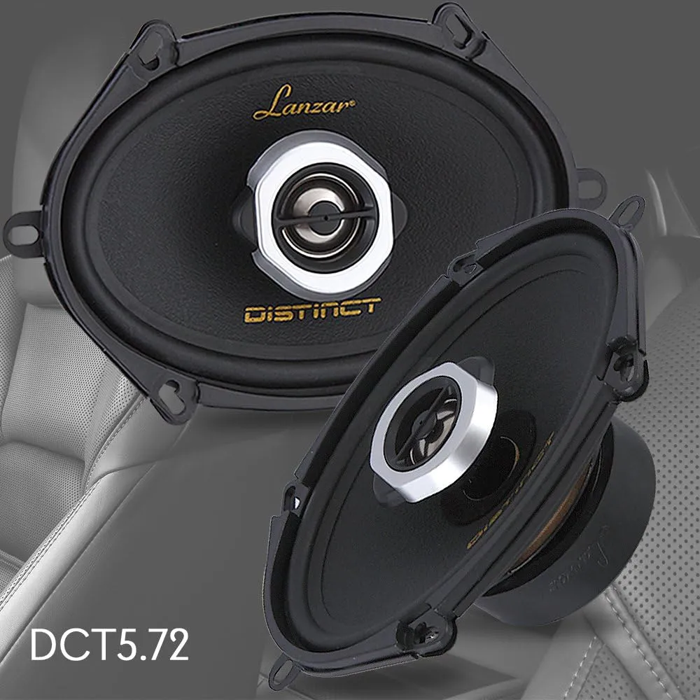 Lanzar 2-Way Universal Car Stereo Speakers - 200W 5” x 7” / 6” x 8” Universal OEM Quick Replacement Component Speakers Vehicle Door/Side Panel Mount Compatible, Pro Audio Car Speakers DCT5.72 (Pair)