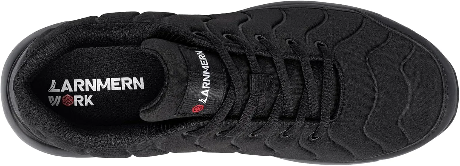 LARNMERN Air Cushion Steel Toe Shoes for Men Wide Women Lightweight Puncture Proof Work Safety Sneakers Breathable Slip Resistant Tennis Shoe