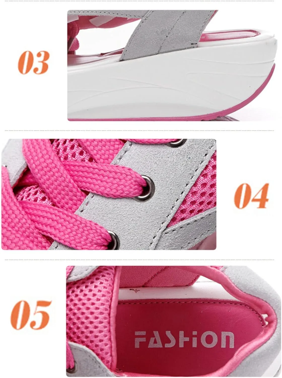 LELEBEAR Contrast Paneled Cutout Lace-Up Muffin Sandals, Women Causal Toe Platform Sneaker Sandals for Indoor and Outdoor