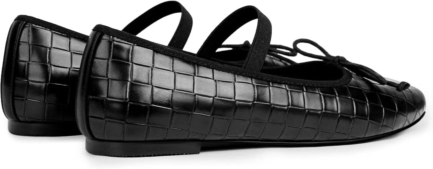 Leopard Mesh Ballet Flats for Women Round Toe Buckle Flats Slip on Mesh Mary Jane Flats Comfortable Ballerina Shoes Casual Office Shoes